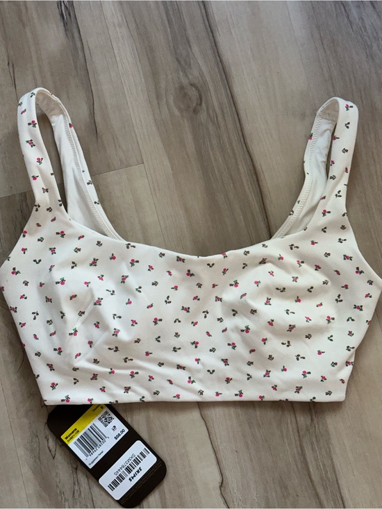 SKIMS Other - SKIMS NIKE Cream Floral Scoop Sports Bra with Pink Rose Print NWT
